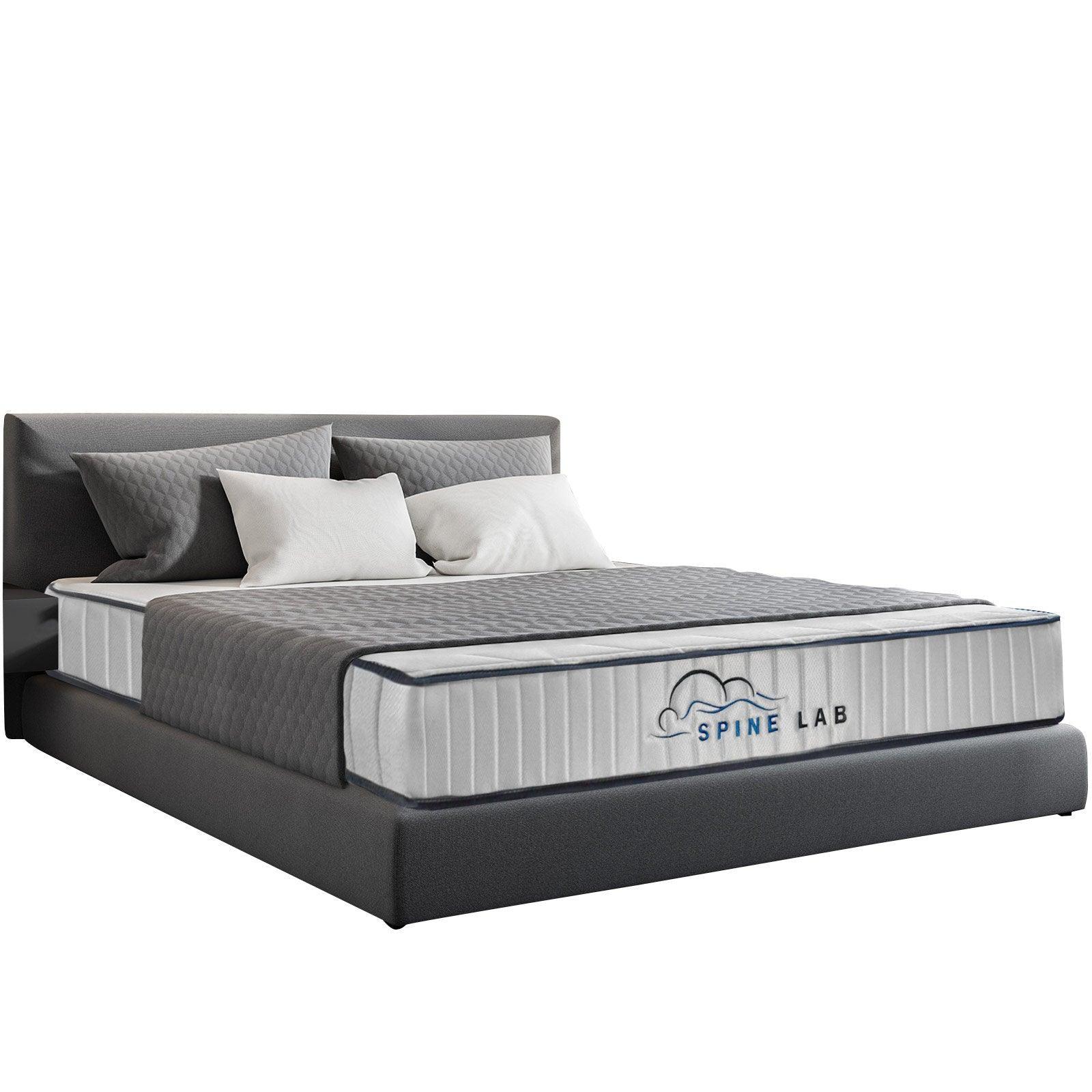 Spine-Lab Mattress 5 Zone 21cm Medium Firm Foam Bonnell Spring - Double - White - John Cootes