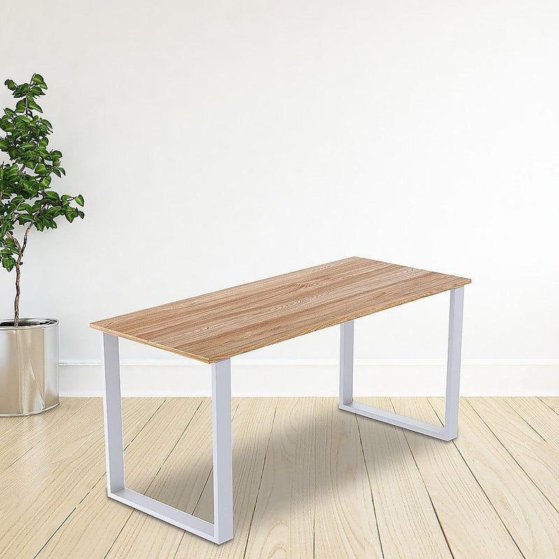 Square-Shaped Table Bench Desk Legs Retro Industrial Design Fully Welded - White - John Cootes