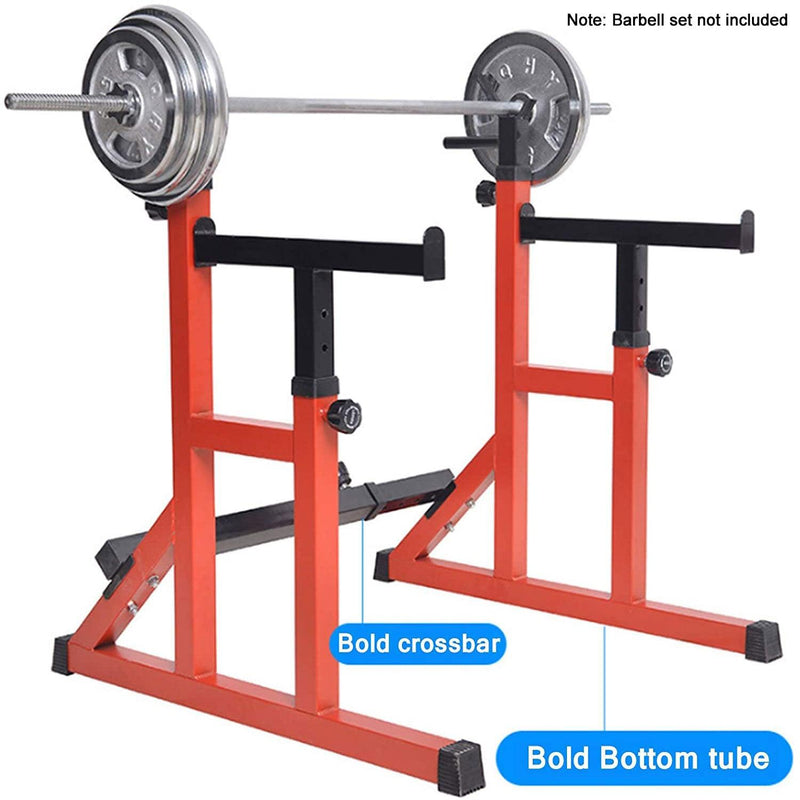 Squat Rack Barbell Rack Dip Station Home Fitness GYM Bench Press Bar Weight Lifting Strength Training - John Cootes