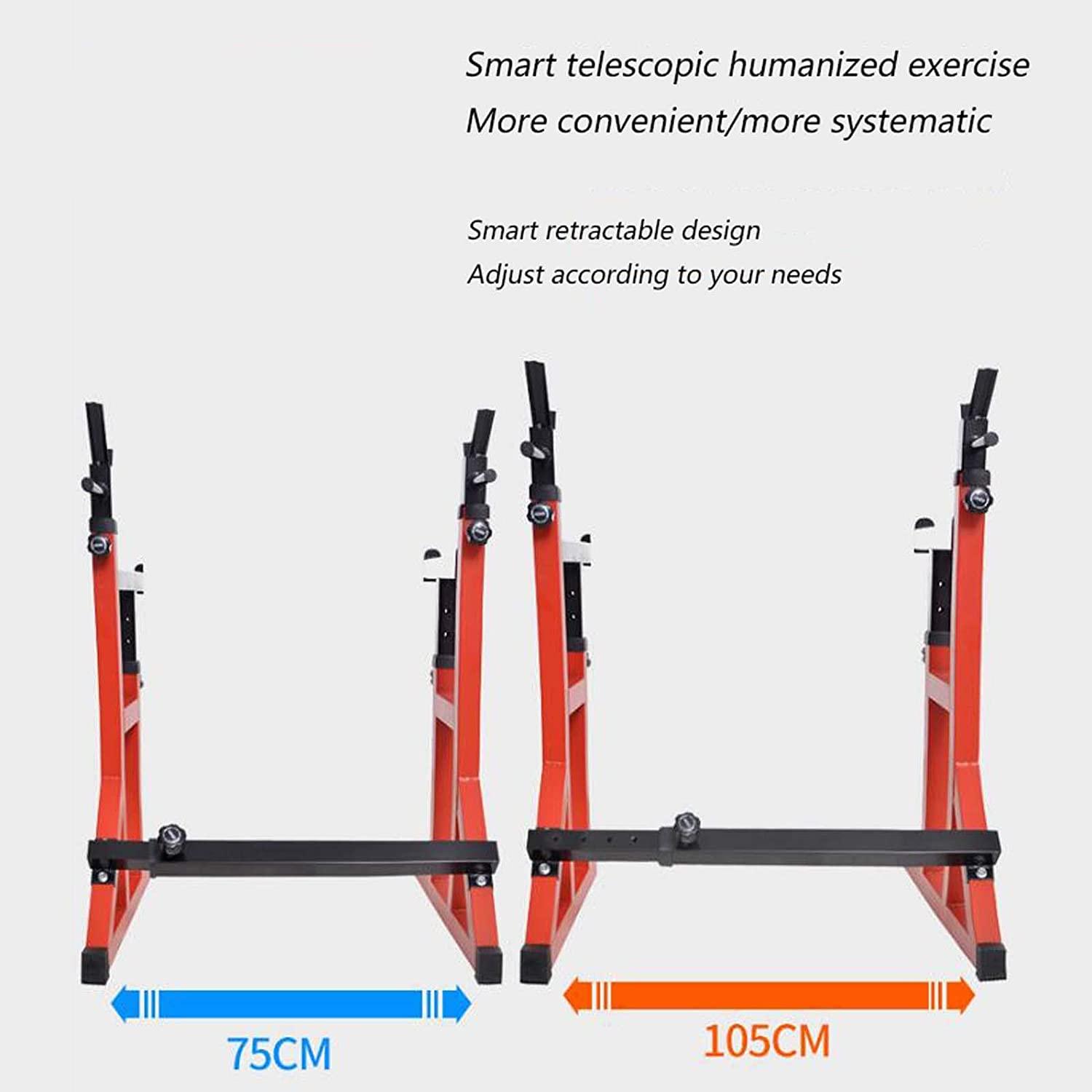 Squat Rack Barbell Rack Dip Station Home Fitness GYM Bench Press Bar Weight Lifting Strength Training - John Cootes