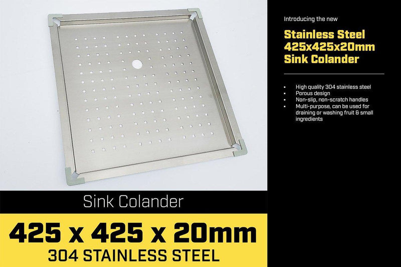 Stainless Steel Sink Colander 425 x 425mm - John Cootes