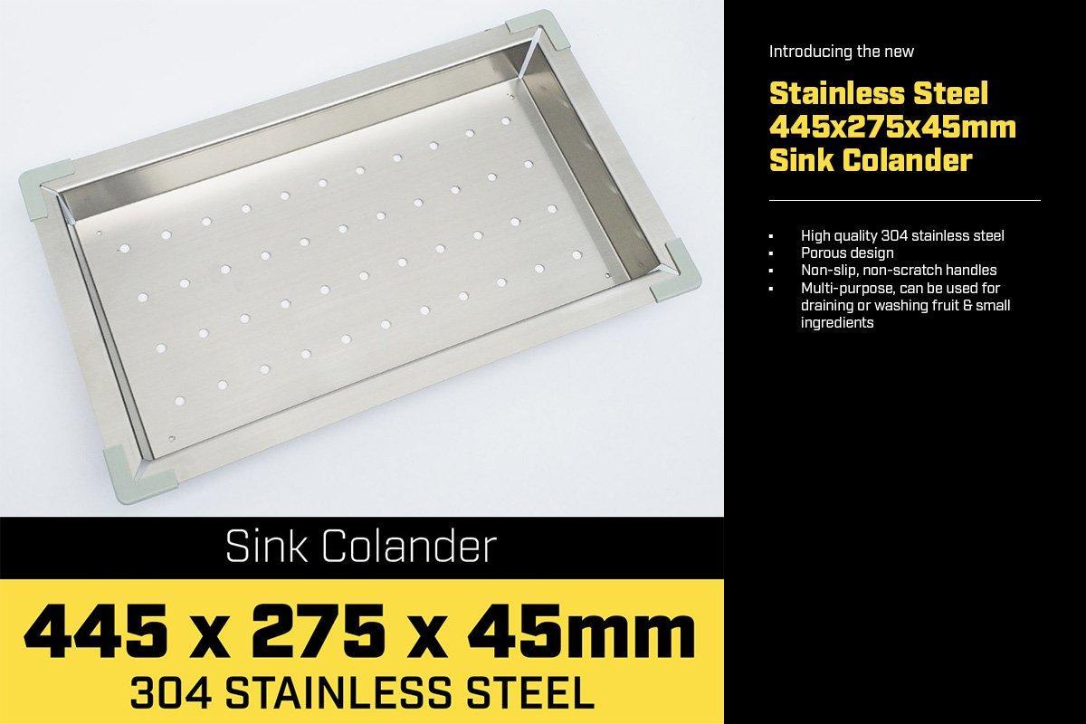 Stainless Steel Sink Colander 445 x 275mm - John Cootes