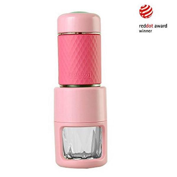 STARESSO Coffee Maker Red Dot Award Winner Portable Espresso Cappuccino Quick Cold Brew Manual Coffee Maker Machines All in One - Pink - John Cootes