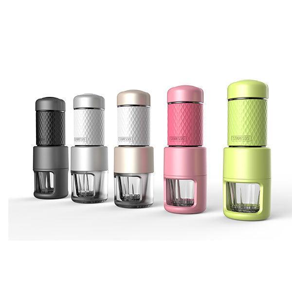 STARESSO Coffee Maker Red Dot Award Winner Portable Espresso Cappuccino Quick Cold Brew Manual Coffee Maker Machines All in One - Pink - John Cootes