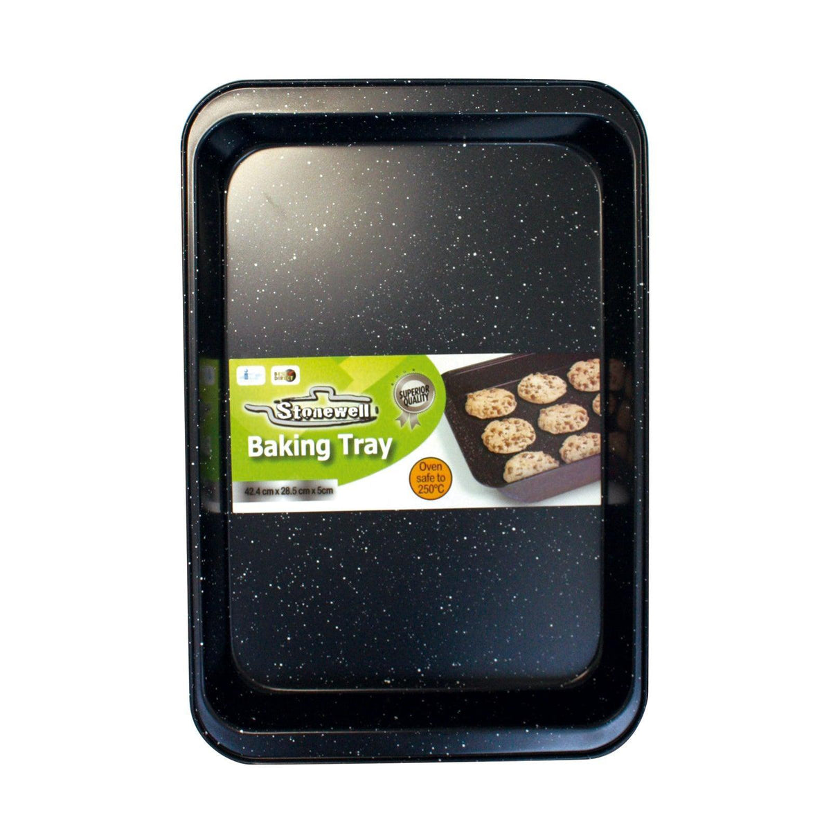 Stonewell Baking Tray Kitchen Oven Cooking Black - John Cootes