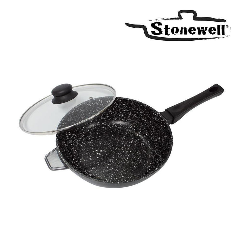 Stonewell Deep Pan 28cm With Lid Non Stick Cookware Kitchen - John Cootes