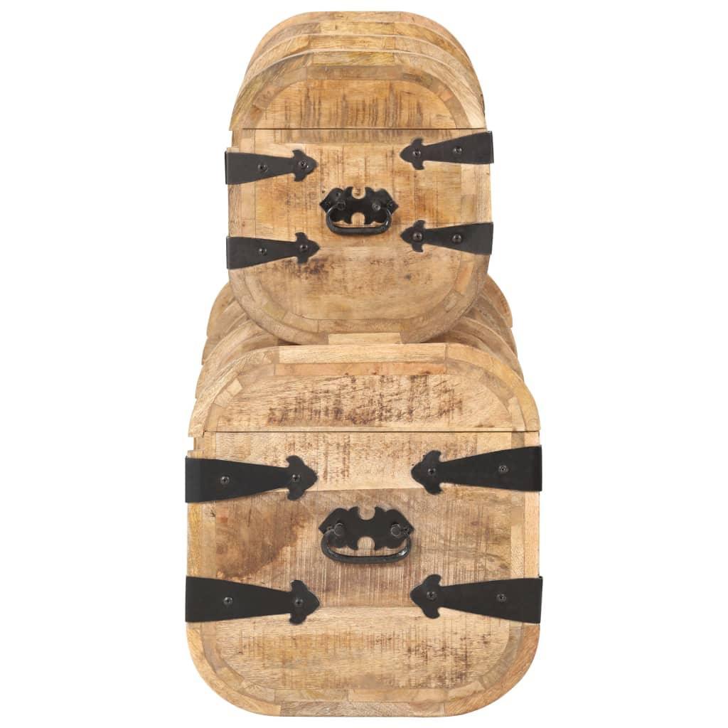 Storage Chests 2 Pieces Solid Mango Wood - John Cootes