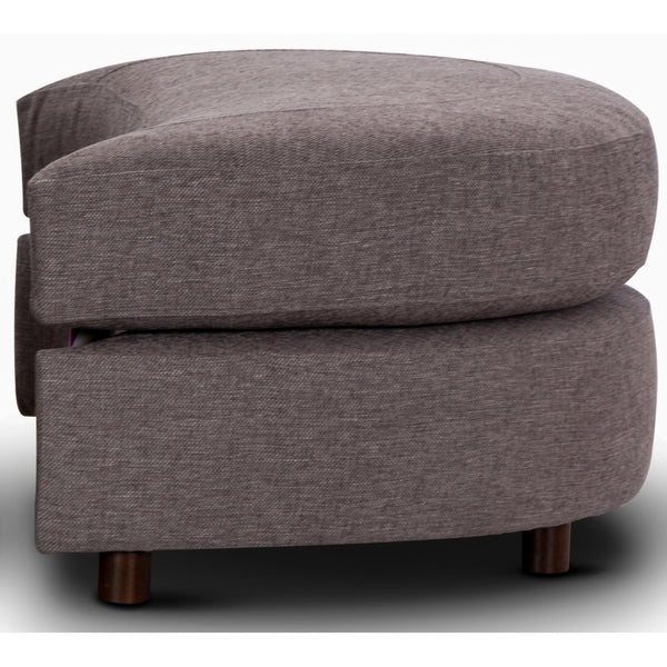 Sunshine Single Sofa Chair Fabric Swivel Ottoman - Grey - John Cootes