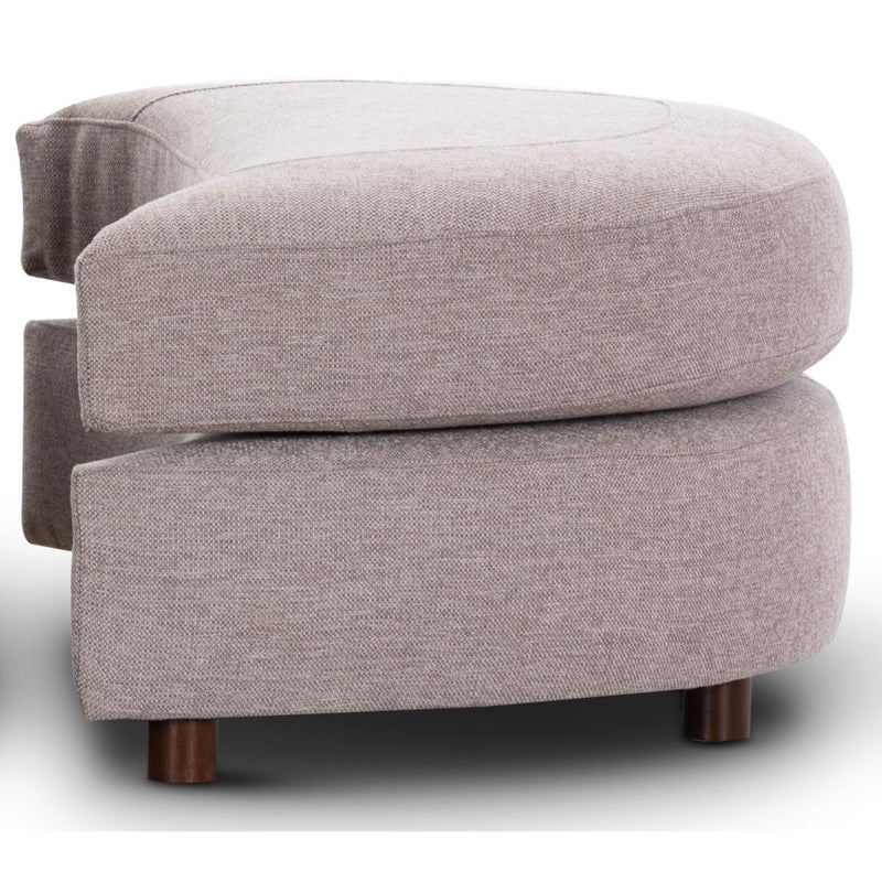 Sunshine Single Sofa Chair Fabric Swivel Ottoman - Steel - John Cootes