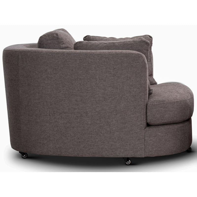 Sunshine Single Sofa Love Chair Fabric Swivel Armchair - Grey - John Cootes