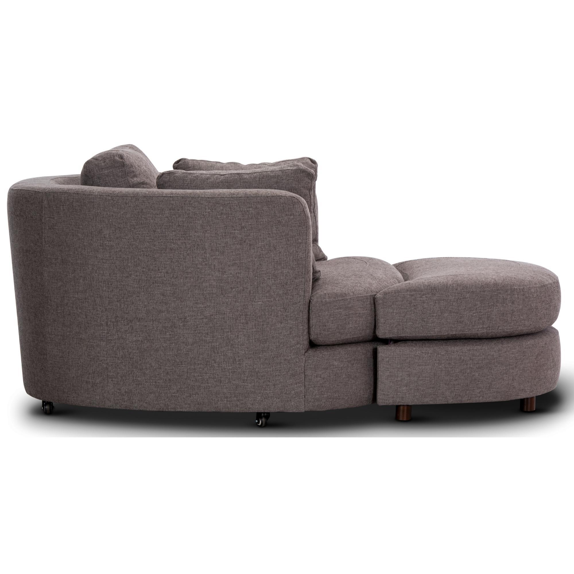 Sunshine Single Sofa Love Chair Fabric Swivel Armchair Ottoman Set - Grey - John Cootes