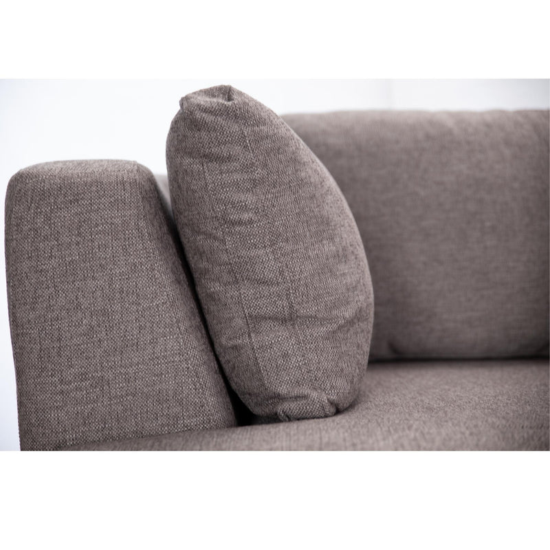 Sunshine Single Sofa Love Chair Fabric Swivel Armchair Ottoman Set - Grey - John Cootes