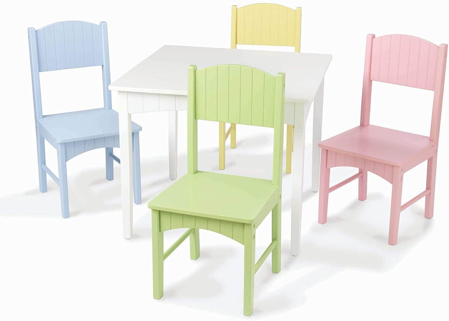 Table & 4 Pastel Chairs set for kids - John Cootes