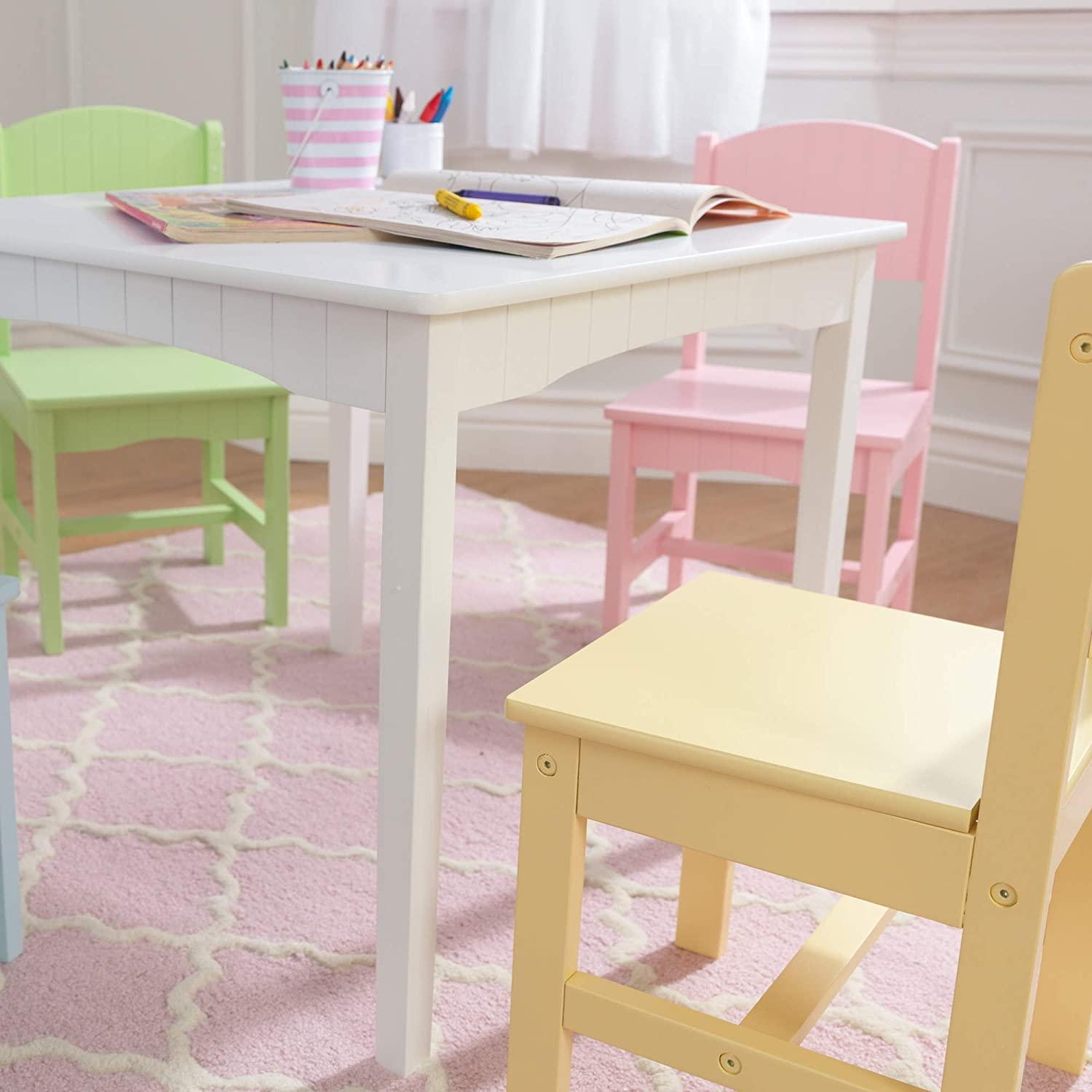 Table & 4 Pastel Chairs set for kids - John Cootes