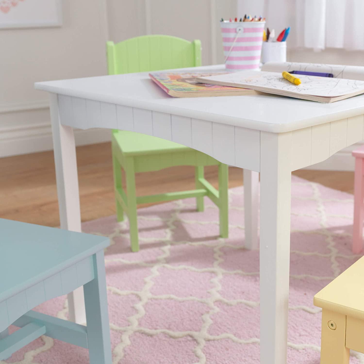 Table & 4 Pastel Chairs set for kids - John Cootes