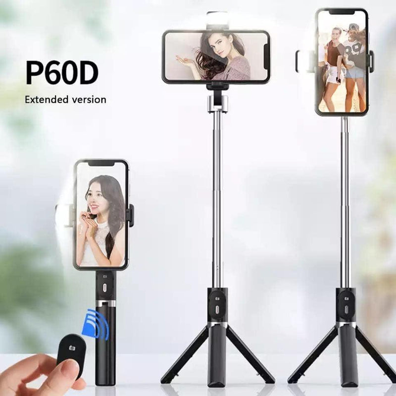 TEQ P60 Bluetooth Selfie Stick and Tripod with Remote (Stainless Steel) - John Cootes