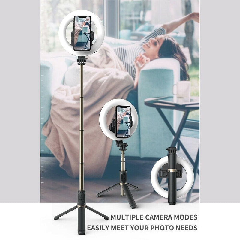 TEQ Q07 Bluetooth Ring Light Selfie Stick and Tripod stand - John Cootes