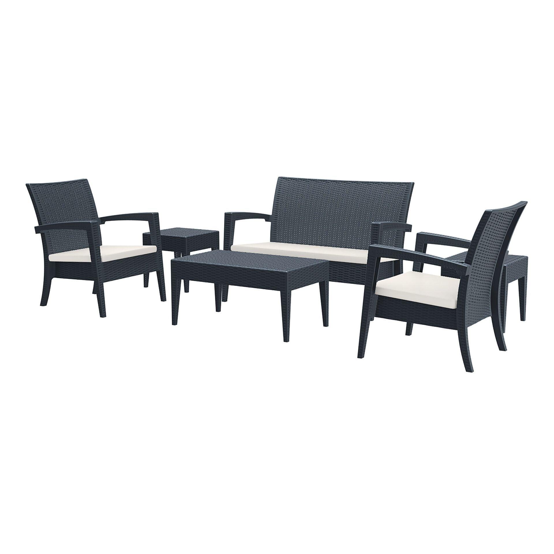 Tequila Lounge Set - Anthracite with cushions - John Cootes