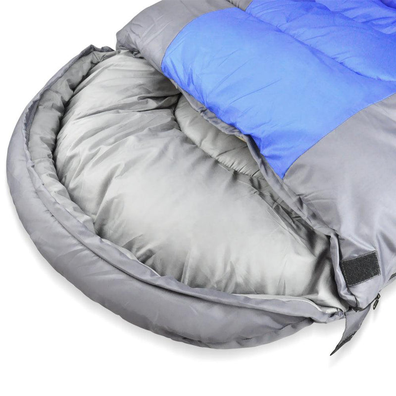 Thermal Single Outdoor Camping Sleeping Bag Mat Tent Hiking Blue - John Cootes