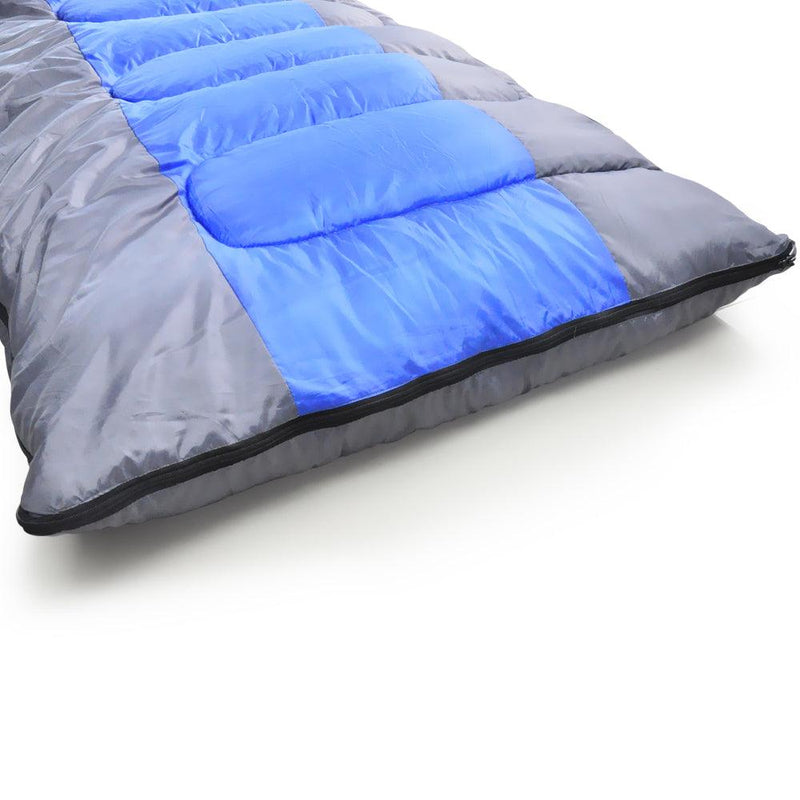 Thermal Single Outdoor Camping Sleeping Bag Mat Tent Hiking Blue - John Cootes