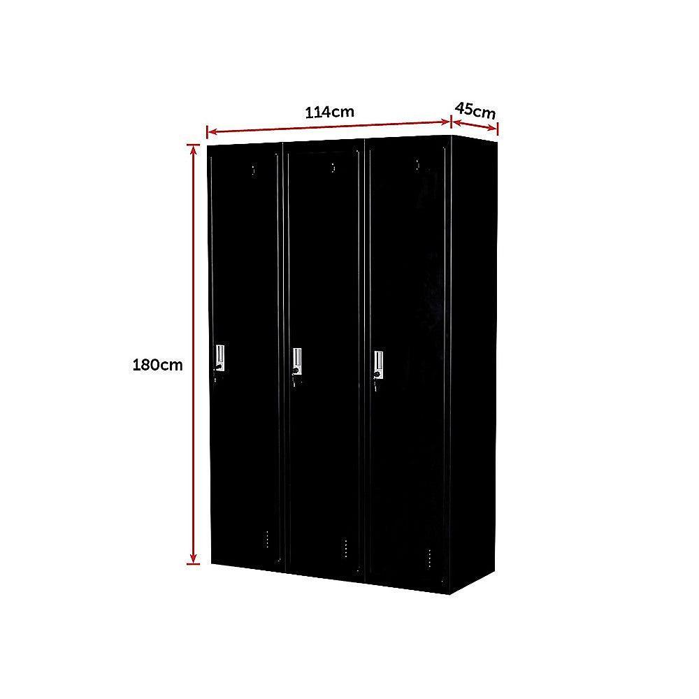 Three-Door Side by Side Office Gym Shed Storage Locker - John Cootes