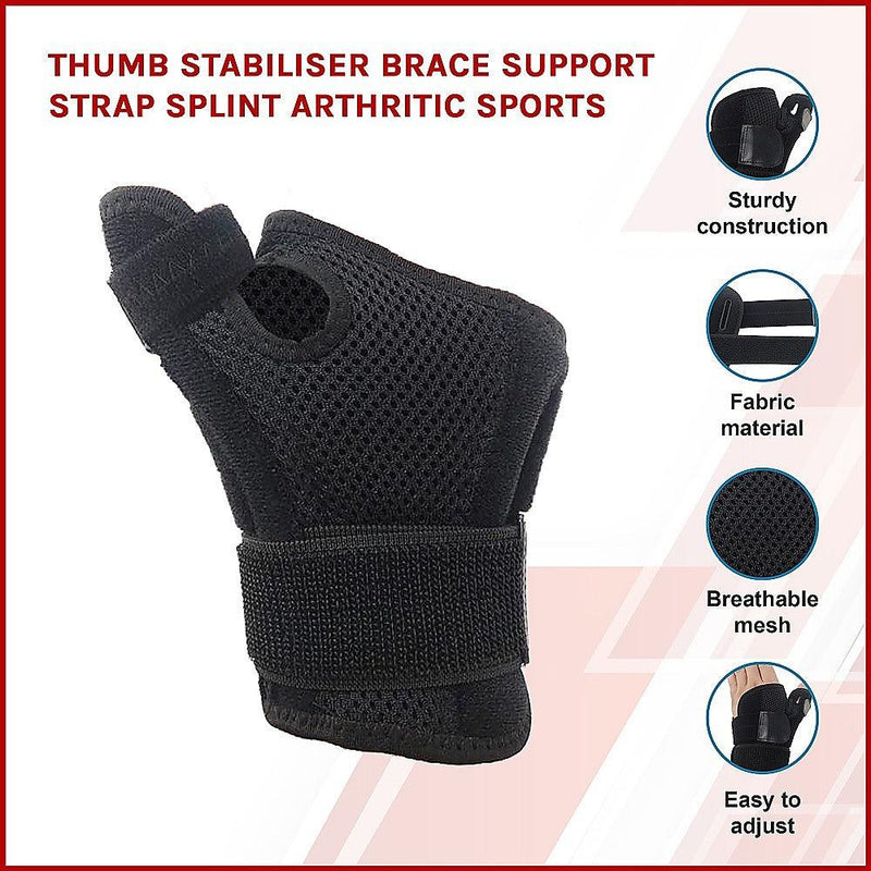 Thumb Stabiliser Brace Support Strap Splint Arthritic Sports - John Cootes