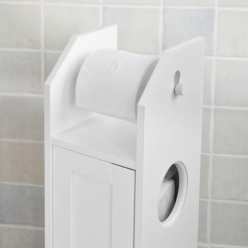 Toilet Paper Holder with Storage, Freestanding Cabinet, Toilet Brush Holder and Toilet Paper Dispenser - John Cootes