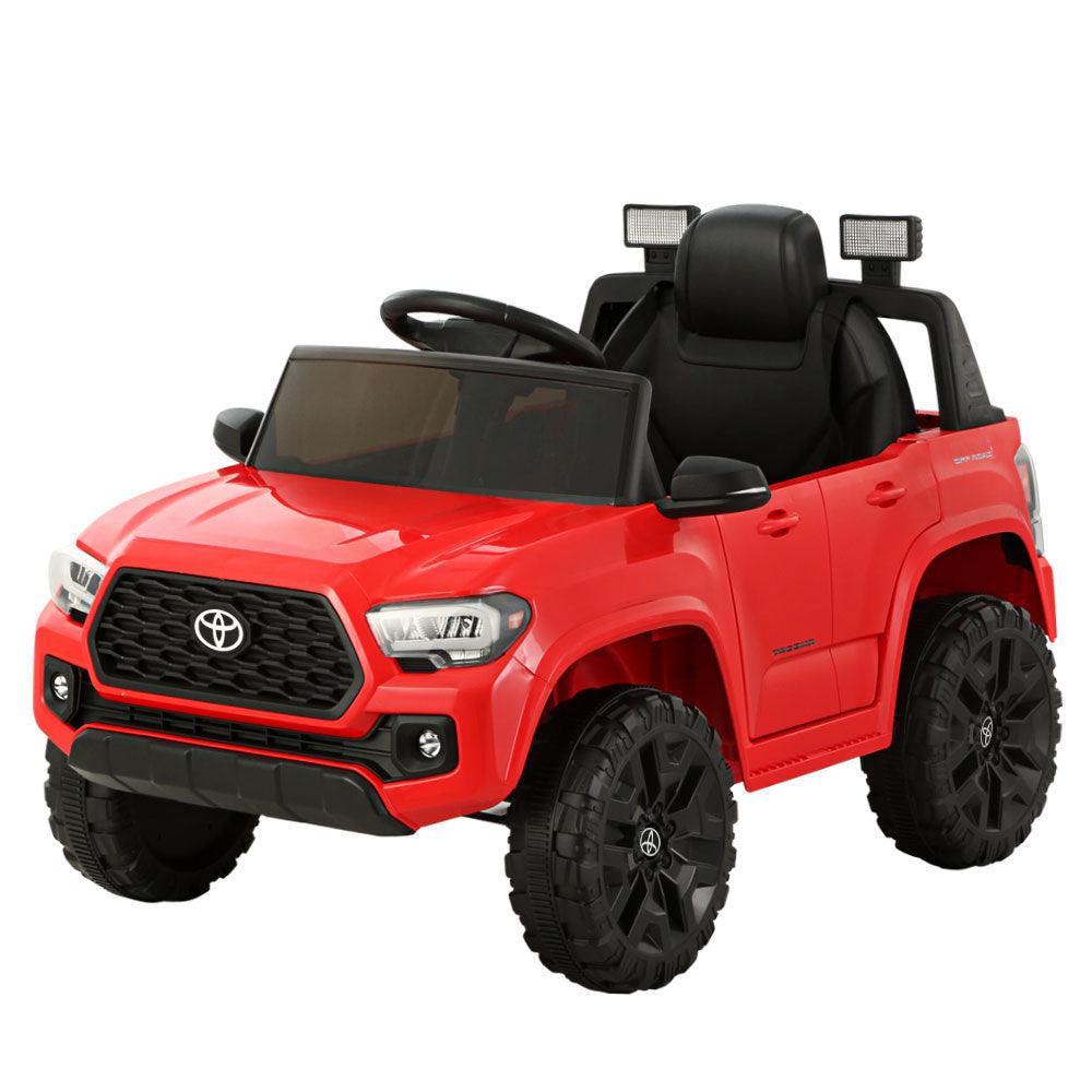 Toyota Ride On Car Kids Electric Toy Cars Tacoma Off Road Jeep 12V Battery Red - John Cootes