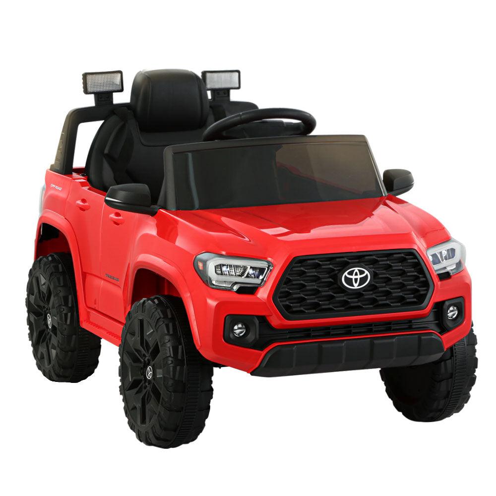 Toyota Ride On Car Kids Electric Toy Cars Tacoma Off Road Jeep 12V Battery Red - John Cootes