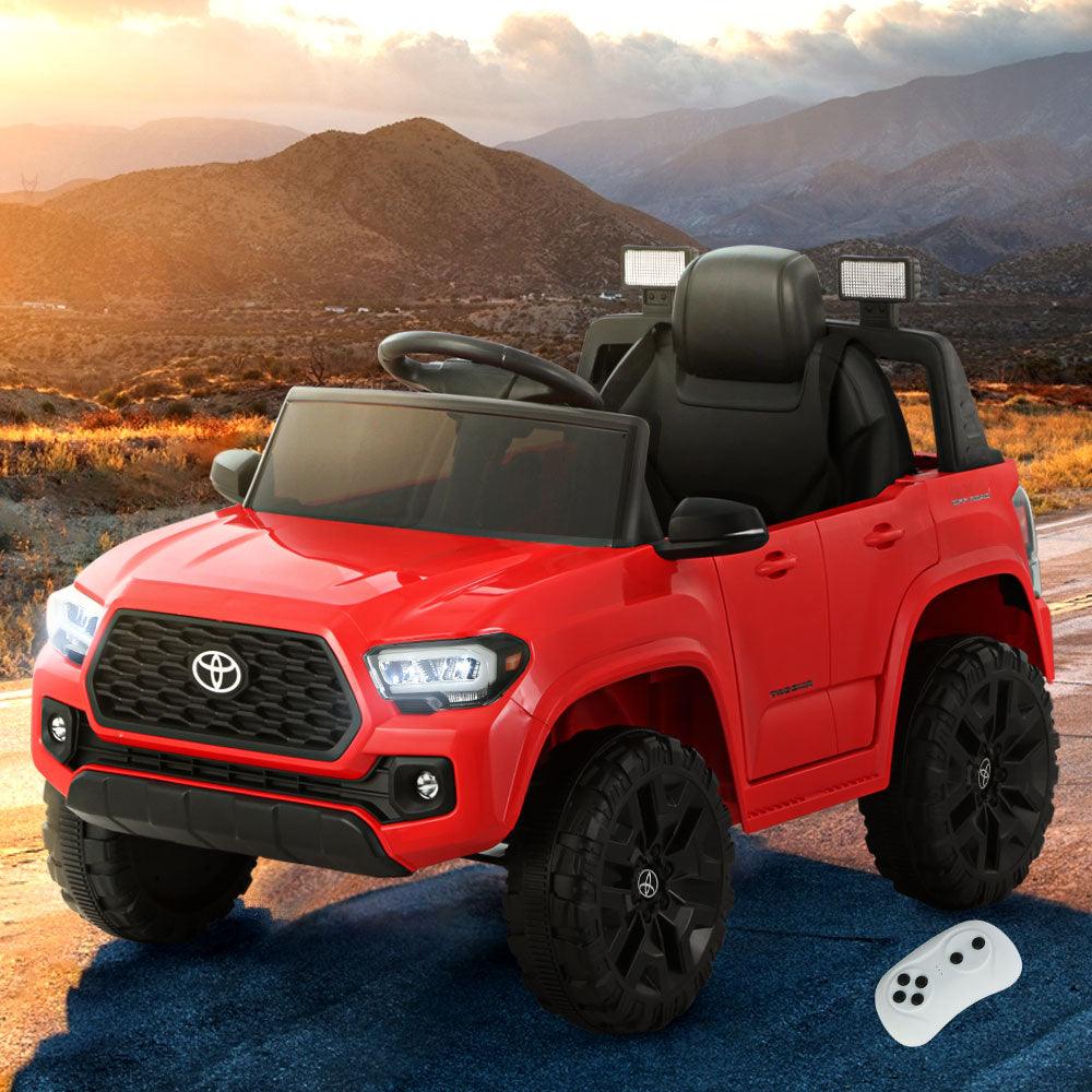 Toyota Ride On Car Kids Electric Toy Cars Tacoma Off Road Jeep 12V Battery Red - John Cootes