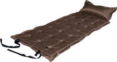 Trailblazer 21-Points Self-Inflatable Satin Air Mattress With Pillow - BROWN - John Cootes