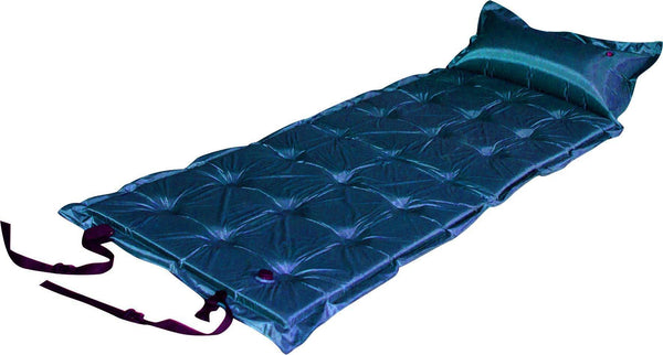 Trailblazer 21-Points Self-Inflatable Satin Air Mattress With Pillow - DARK BLUE - John Cootes