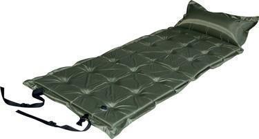 Trailblazer 21-Points Self-Inflatable Satin Air Mattress With Pillow - OLIVE GREEN - John Cootes