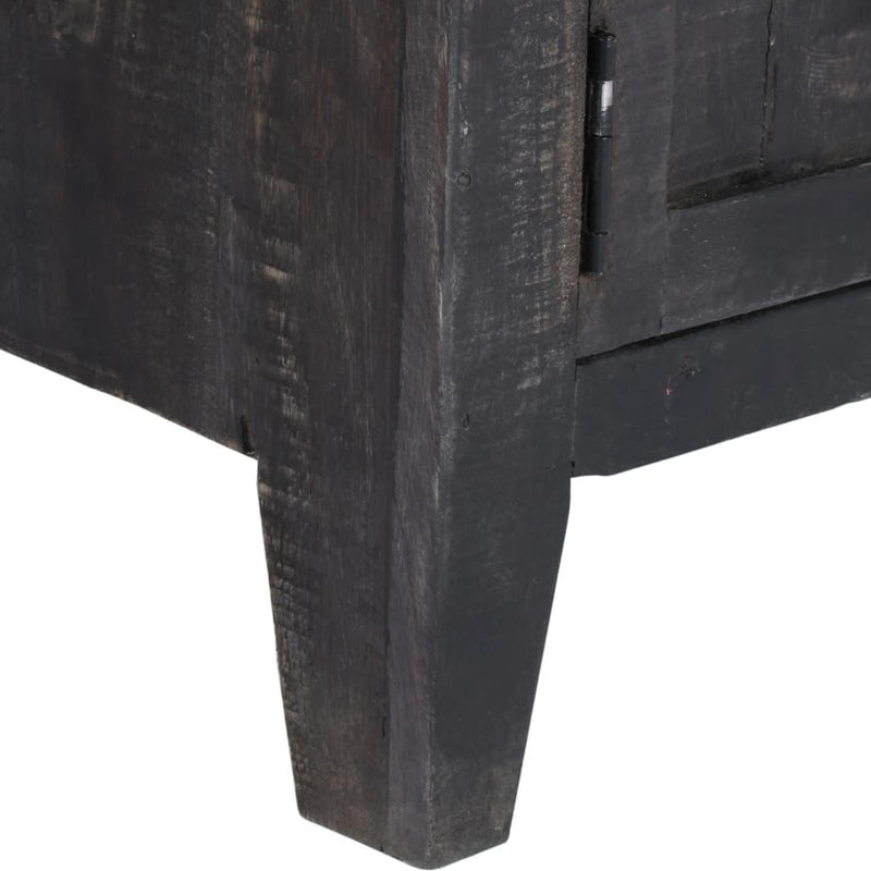 Tv Cabinet Black 118x30x40 Cm Solid Mango Wood - John Cootes