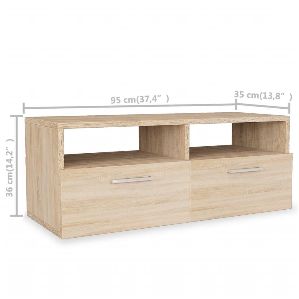 Tv Cabinet Chipboard 95x35x36 Cm Oak - John Cootes