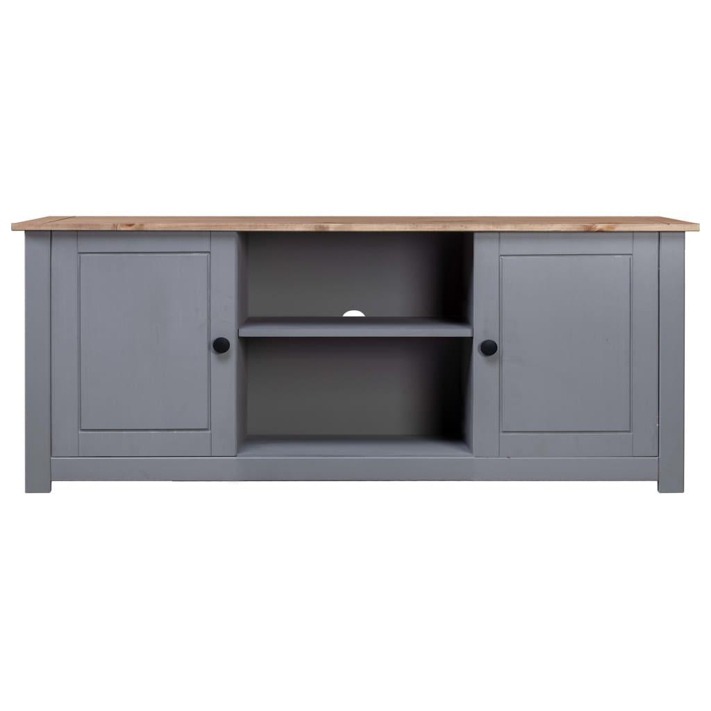 Tv Cabinet Grey 120x40x50 Cm Solid Pine Wood Panama Range - John Cootes