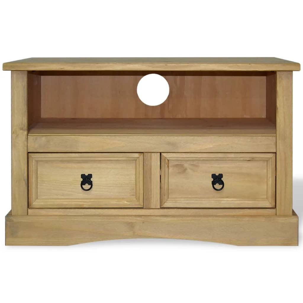 Tv Cabinet Mexican Pine Corona Range 91x43x56 Cm - John Cootes