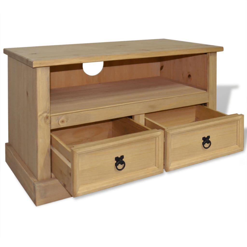 Tv Cabinet Mexican Pine Corona Range 91x43x56 Cm - John Cootes