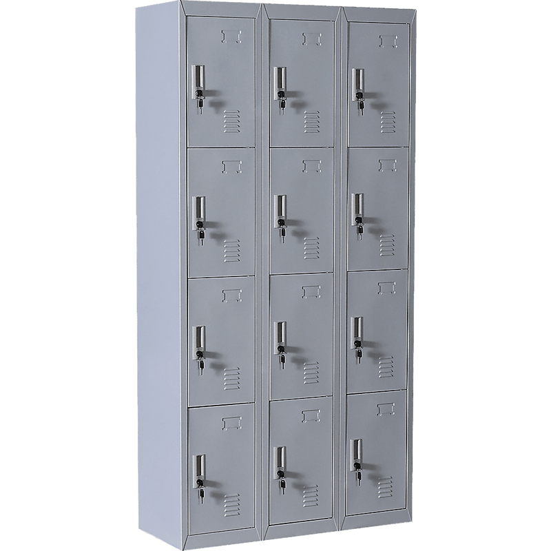 Twelve-Door Office Gym Shed Storage Locker - John Cootes