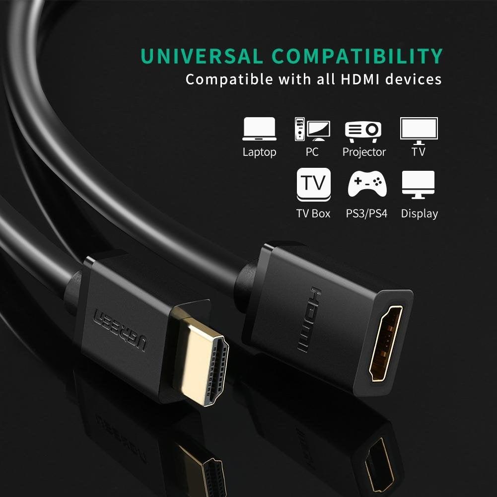 UGREEN 10145 4K 3D HDMI Male to Female Extension Cable 3M - John Cootes