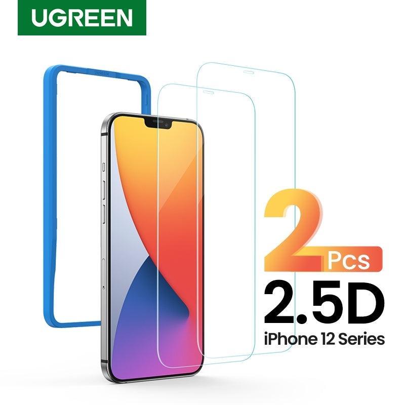 UGREEN 20338 2.5D Full Cover HD Screen Tempered Protective Film for iPhone 12/6.7" Twin Pack - John Cootes