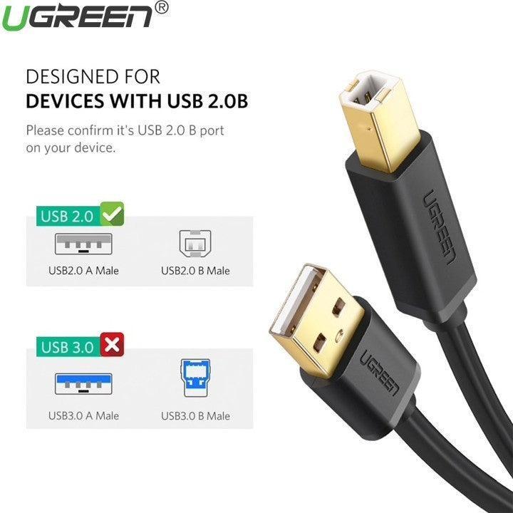 UGREEN 20847 2M USB 2.0 AM To BM Printer Cable - John Cootes