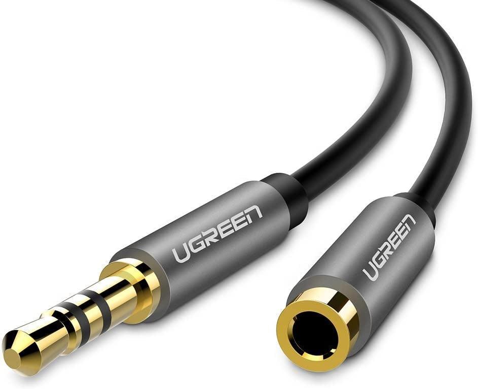 UGREEN 3.5mm Male to 3.5mm Female Extension Cable 1.5m Black 10593 - John Cootes