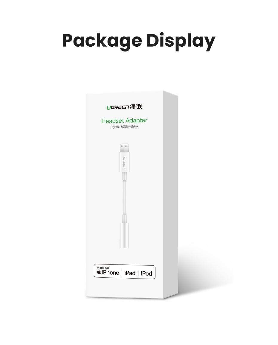 UGREEN 30759 iPhone 8-pin to 3.5mm Headphone Adapter - John Cootes