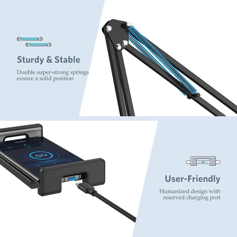 UGREEN 50394 Universal Holder with Folding Long Arm Black - John Cootes