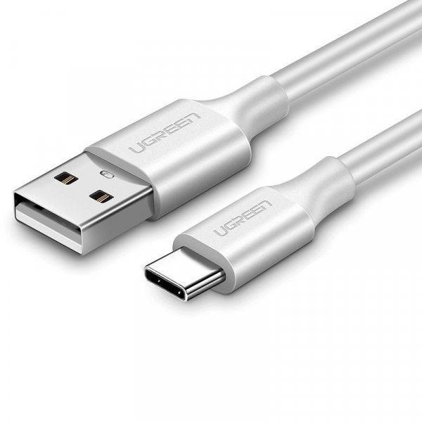 UGREEN 60121 USB 2.0 Type-A to Type-C Male Nickel Plated Cable 1M (White) - John Cootes