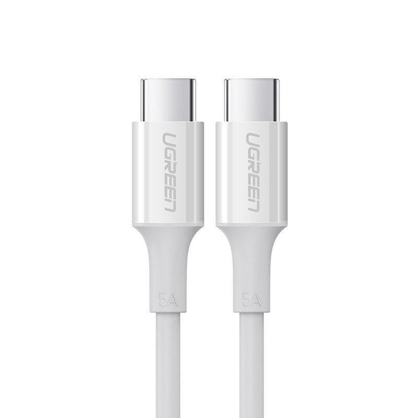 UGREEN 60552 USB-C 2.0 to TYPE-C Male to Male Data Cable 5A 2M White - John Cootes