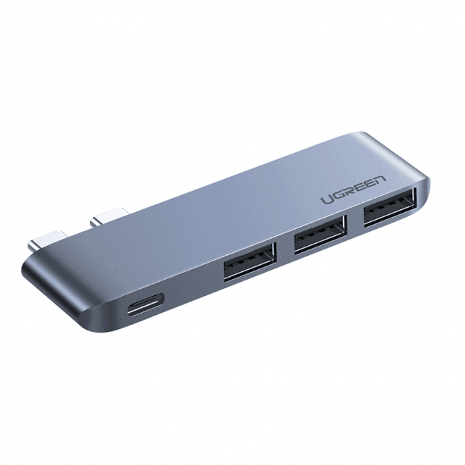 UGREEN 60564 Dual USB-C to USB3.0x3 + USB-C Adaptor - John Cootes