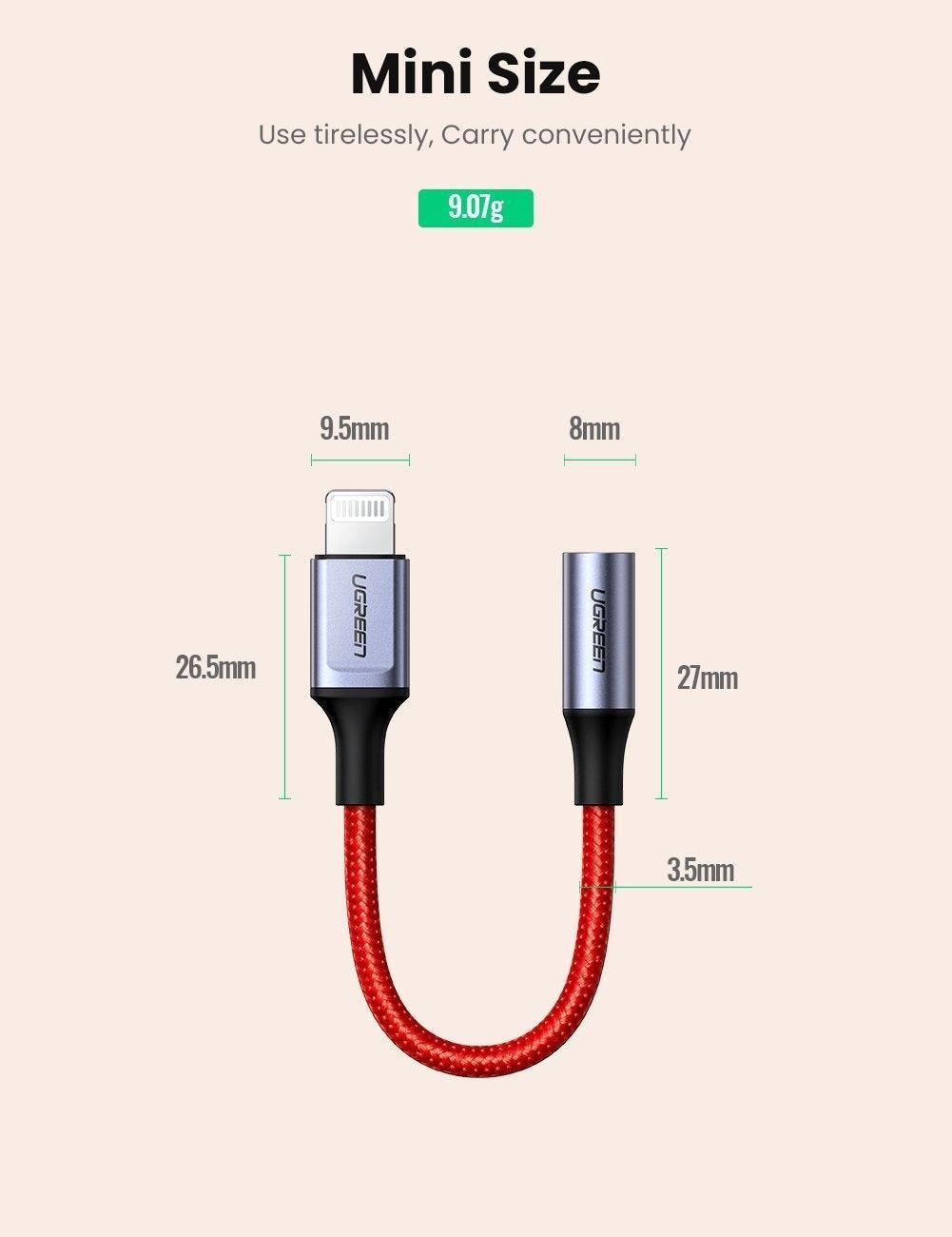 UGREEN 70507 iPhone 8-pin to 3.5mm Adapter - John Cootes