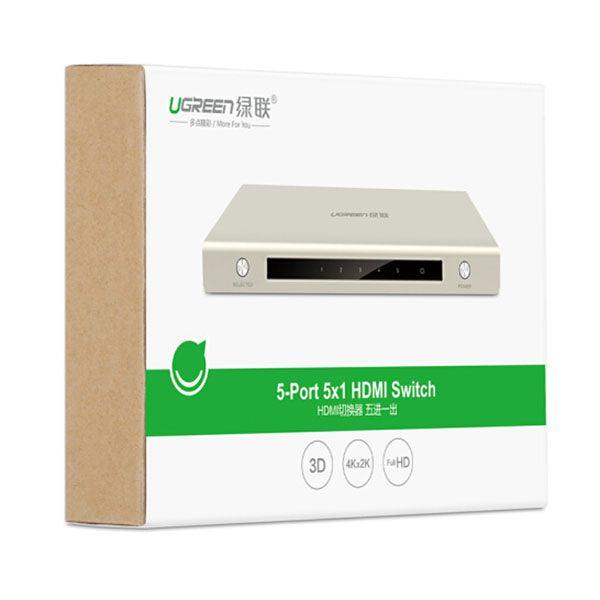 UGREEN HDMI 5 x 1 Switch Zinc Alloy (40279) - John Cootes